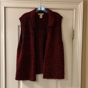 Bechamel Burgundy Open Front Vest